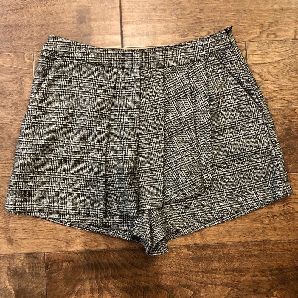 Menswear plaid skort